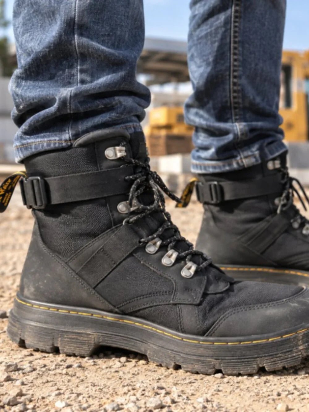 Dr. Martens Combs Tech II FL Black Utility Work Boots Men’s Size 12 UK 11